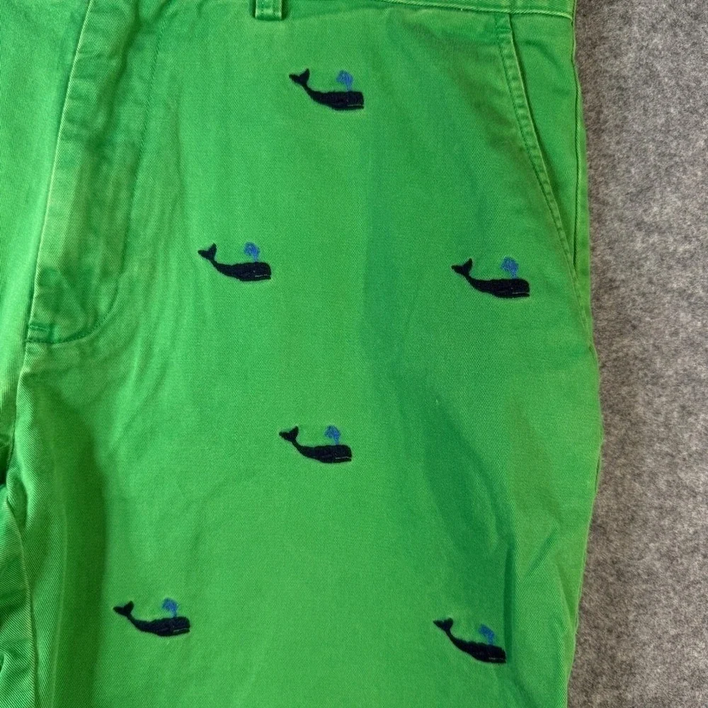 Polo‎ Ralph Lauren Men's Green Whale Print Chino Shorts Size 34 Casual